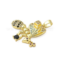 Латунные микро проложить кубического циркония подвески&nbsp;KK-H076-03G