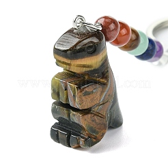 Брелок динозавра из натурального драгоценного камня KEYC-F040-02