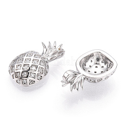Подвески из серебра 925 пробы с родиевым покрытием и фианитами с микропаве STER-T004-59P