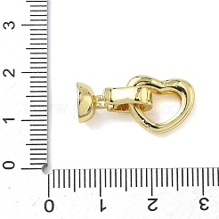 Застежки-сердечки из латуни&nbsp;KK-Z143-14G