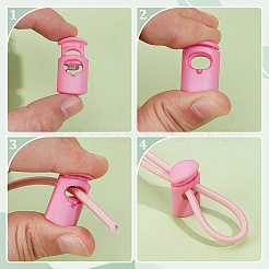 40 шт. 4-х цветные пластиковые пружинные шнуровые замки&nbsp;KY-PH0002-33A