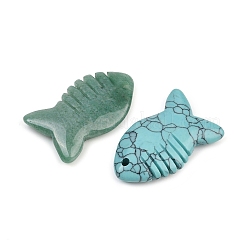 Резные подвески из синтетической бирюзы&nbsp;G-B152-01B