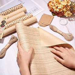 Наборы подарочной упаковочной бумаги с узором в виде сердца DIY-TAC0020-48