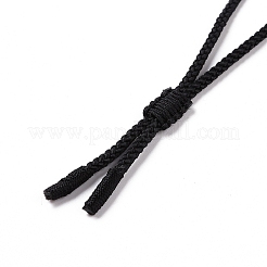 Регулируемое ожерелье из натуральных смешанных драгоценных камней со спиральным кулоном и нейлоновым шнуром для женщин&nbsp;NJEW-L171-04