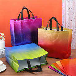 12 шт. 4-х цветные нетканые многоразовые складные подарочные пакеты с ручкой ABAG-GF0001-29B