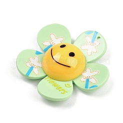 Большие подвески из непрозрачного акрила с принтом MACR-I035-01B