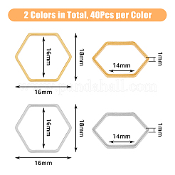 80 шт. 2-х цветные соединительные кольца из нержавеющей стали STAS-DC0015-19