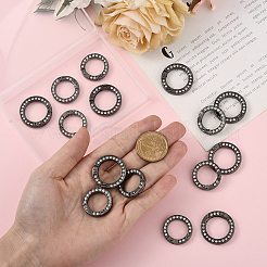 16 шт. 2 стиля сплава стразовые пружинные кольца затвора&nbsp;FIND-SP0004-52A