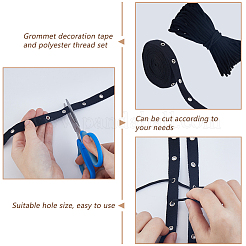 6 ярд полиэстеровой шторной ленты для крючка&nbsp;DIY-DC0003-15