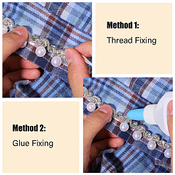 1 ярд латунной цепочки со стразами и искусственным жемчугом&nbsp;OCOR-GL0001-08A