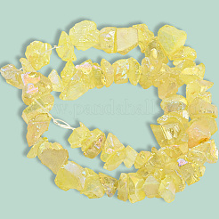 1 нить гальванизированных бусин из натурального кварца&nbsp;G-PA0001-18A