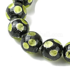 Серебряные песочные бусины лэмпворк ручной работы LAMP-A003-01B