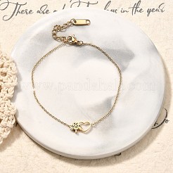 Браслеты из нержавеющей стали 304 для женщин BJEW-Z087-04G