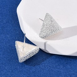 Серьги-гвоздики с текстурированной латунью&nbsp;EJEW-A143-02D-S