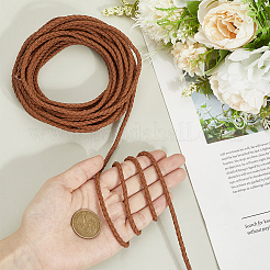 10 м круглый шнур из искусственной кожи с плетением&nbsp;WL-GF0001-32B-04