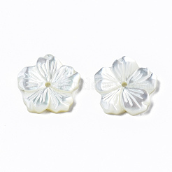 Натуральные белые бусины из перламутровых ракушек&nbsp;SSHEL-T014-42A