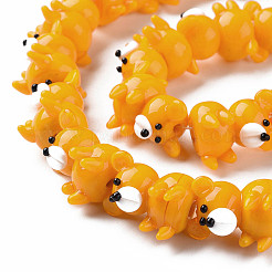 Непрозрачные нити бусин лэмпворк ручной работы&nbsp;LAMP-T007-19-A03