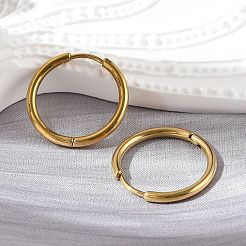 Серьги-кольца Huggie Hoop из нержавеющей стали 304 EJEW-G272-02-16mm-G