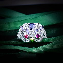 Латунные микро проложить манжеты кольца кубического циркония&nbsp;FS-WG45AF6-01