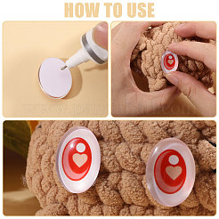 60 шт. двухцветные стеклянные глаза для куклы&nbsp;DIY-CA0007-83