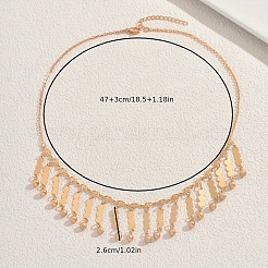 Железные элегантные длинные круглые бусины с кисточками нагрудные ожерелья для женщин WL5134