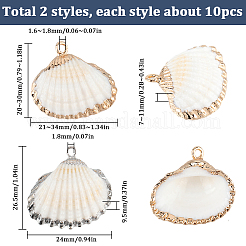 20 шт. 2 стиля подвески в виде ракушек&nbsp;SHEL-SC0001-51