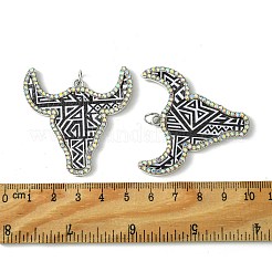 Подвески из сплава с головой крупного рогатого скота&nbsp;FIND-G069-02P-01