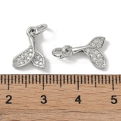 Латунные микропаве прозрачные подвески с фианитом&nbsp;KK-S367-11B