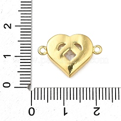 Подвески-сердечки из латуни с прозрачным кубическим цирконием&nbsp;ZIRC-I070-099G