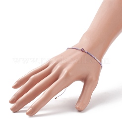 Смешанные браслеты из натуральных драгоценных камней и стеклянных бусин BJEW-JB08950