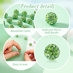 100 шт. бусины из полимерной глины со стразами&nbsp;RB-PH0001-43A