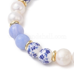 Браслеты из натурального голубого кружевного агата&nbsp;BJEW-JB13085