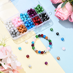 220 шт. 10-х цветные стеклянные круглые бусины&nbsp;DGLA-YW0001-59