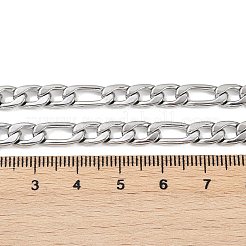 Модные ожерелья-цепочки Figaro из нержавеющей стали 304 STAS-A028-N017P