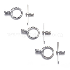 Застежки тоггл в тибетском стиле &nbsp;TIBE-AB2035Y-N-NF