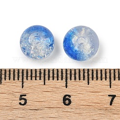 Прозрачные стеклянные бусмины кракле GLAA-XCP0001-62-8mm