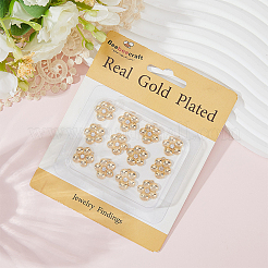 12шт латунные подвески с микропаве и кубическим цирконием&nbsp;KK-BBC0022-84