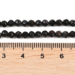Натуральный черный турмалин бисер нитей&nbsp;G-D320-A04-3mm-02