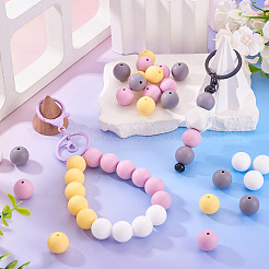 50шт пищевые экологически чистые силиконовые бусины&nbsp;SIL-TA0002-89A