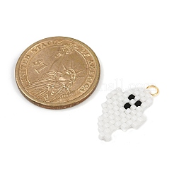 Тематика хэллоуина цилиндрические стеклянные бусины PALLOY-MZ00772