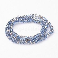 Гальваническое стекло граненые бусины рондель стренги&nbsp;EGLA-D020-4x3mm-54