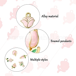 30шт 5 стиля подвески из сплава с эмалью&nbsp;ENAM-YW0005-34