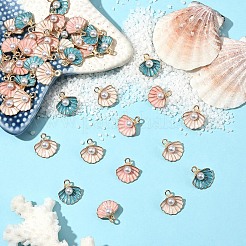 Подвески из эмали из цинкового сплава&nbsp;ENAM-YW0006-11LG-01