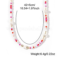 Французские ожерелья из искусственного жемчуга и стеклянных бусин IC6736-1