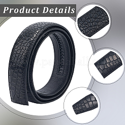 Поясные ремни из коровьей кожи с рисунком под крокодиловую кожу для мужчин&nbsp;AJEW-WH20020-437C