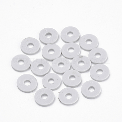 Плоские круглые бусинки распорки ручной полимерной глины X-CLAY-R067-4.0mm-39