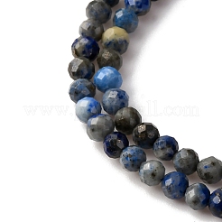 Нитки бусины из натурального ляписа-лазури G-L629-B01-3mm-02