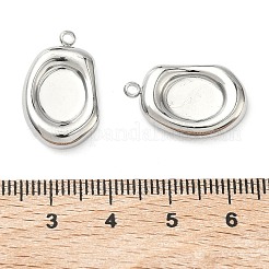 Оправы для подвесок из нержавеющей стали 304 в виде кабошонов&nbsp;STAS-C167-07A-P