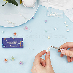 60 шт. 3 стиля 925 булавки с плоской головкой из стерлингового серебра STER-SC0001-28