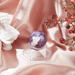 2шт 2 стиля натуральный аметистовый хрустальный шар DJEW-CP0001-09